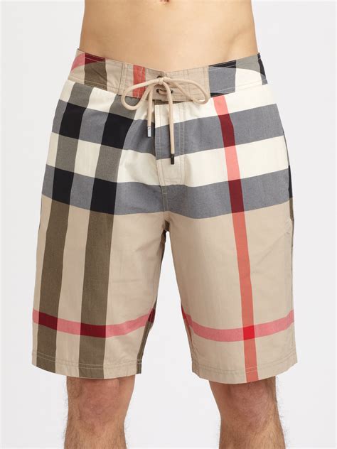 mens swim trunks burberry|burberry swim shorts men's sale.